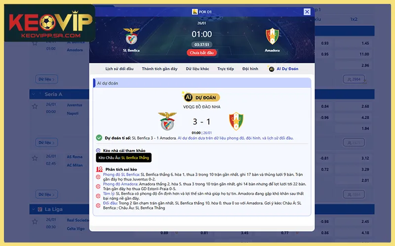 Ước tính kết quả bóng đá dựa trên dữ liệu lịch sử